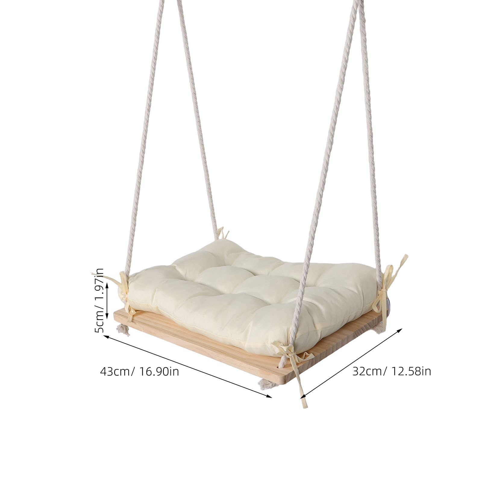 BESPORTBLE Amaca e Salvaspazio con Ventose Resistenti per Gatti da Finestra in Legno Design Regolabile Capacità 30 Lb per Balconi e Camere da Letto