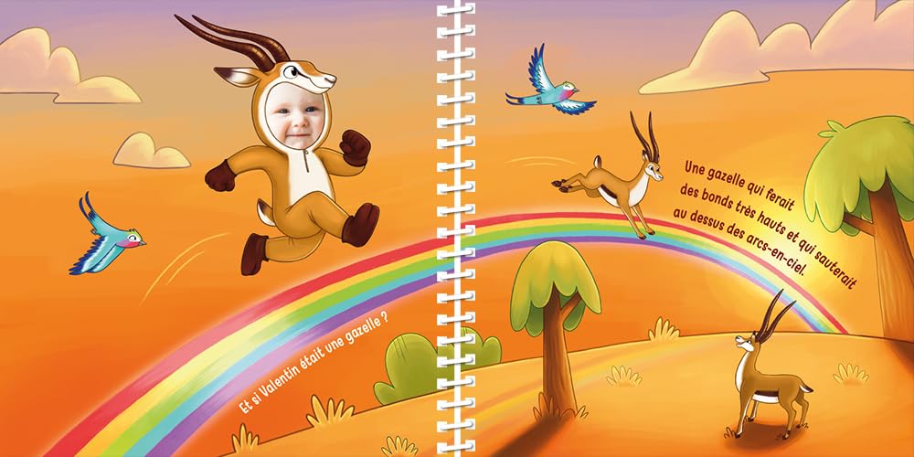 Livre personnalisé pour Enfant avec prénom et Photo | en Route pour la Savane | Cadeau Original