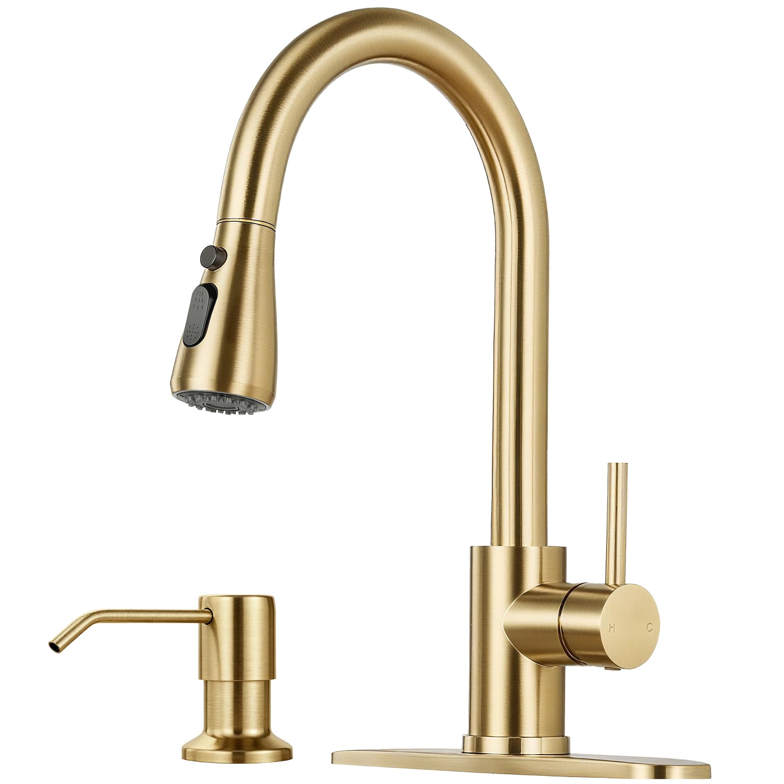 Brushed Nickel Kitchen Faucet with Pull Down Sprayer -32 Brushed Nickel Kitchen Faucet with Pull Down Sprayer -32