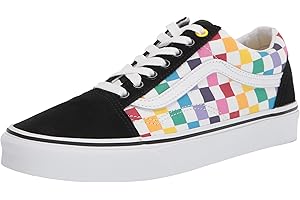Vans Rainbow Checkerboard Slip-On Shoes: Old Skool for Colorful Casual