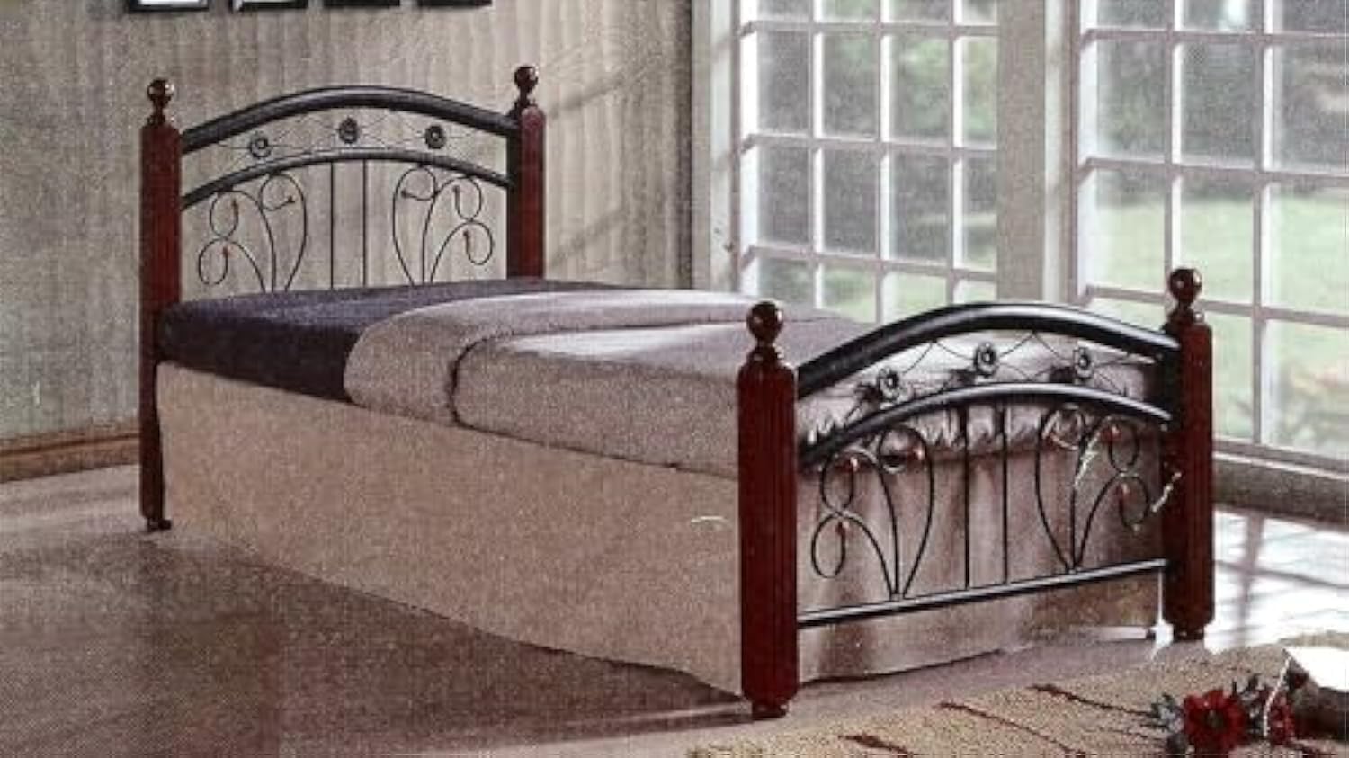 Single Bed Wooden Build 90x190 cm White with Decorative Head Board GBF-910 by Galaxy