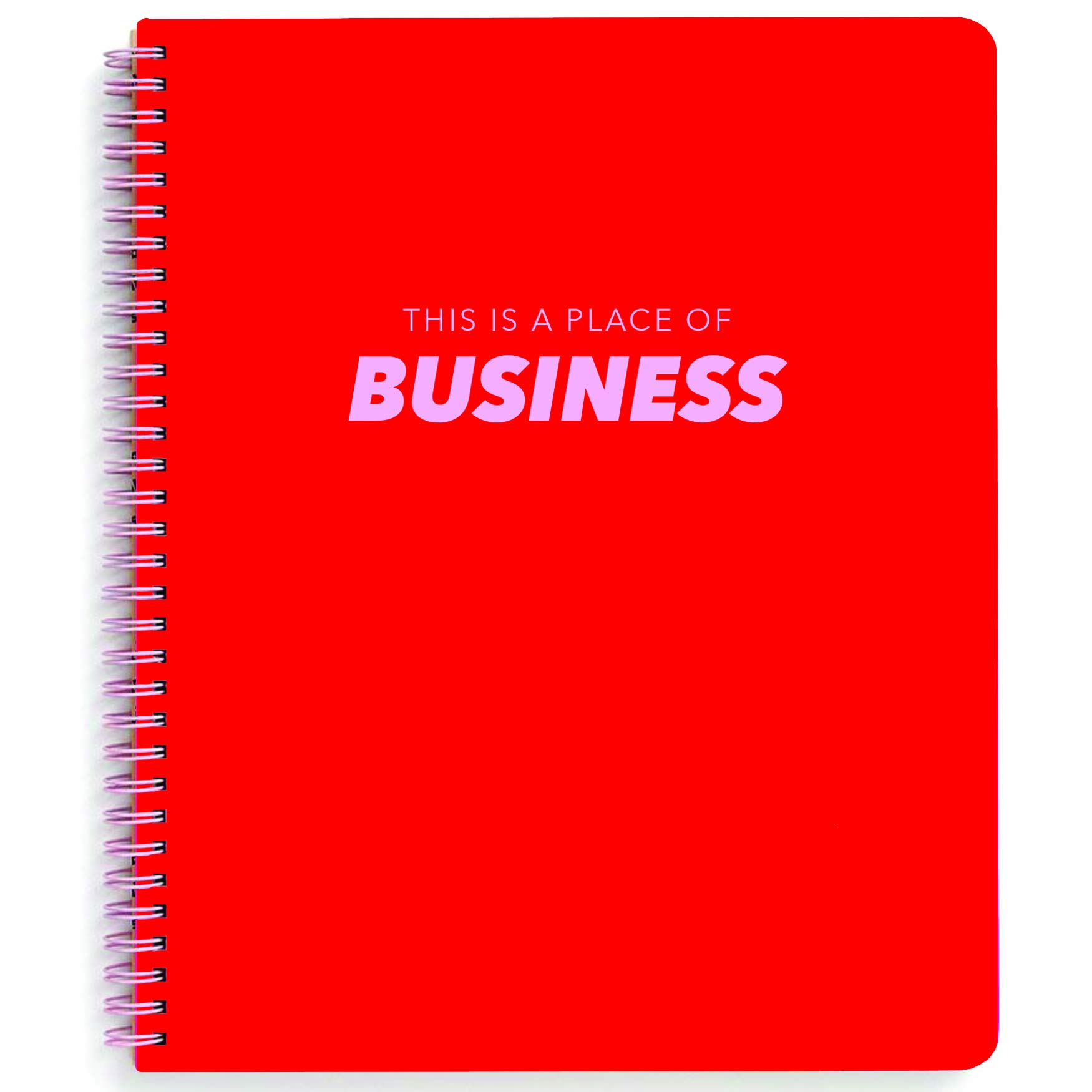 Graphique - İş Yeri - Pembe Mesajlı Büyük Kırmızı Spiral Defter, Kişisel Düşünceler, Mektup Yazma ve Not Alma için Eğlenceli Günlük, 160 Çizgili Sayfa, 22,86 cm x 27,94 cm