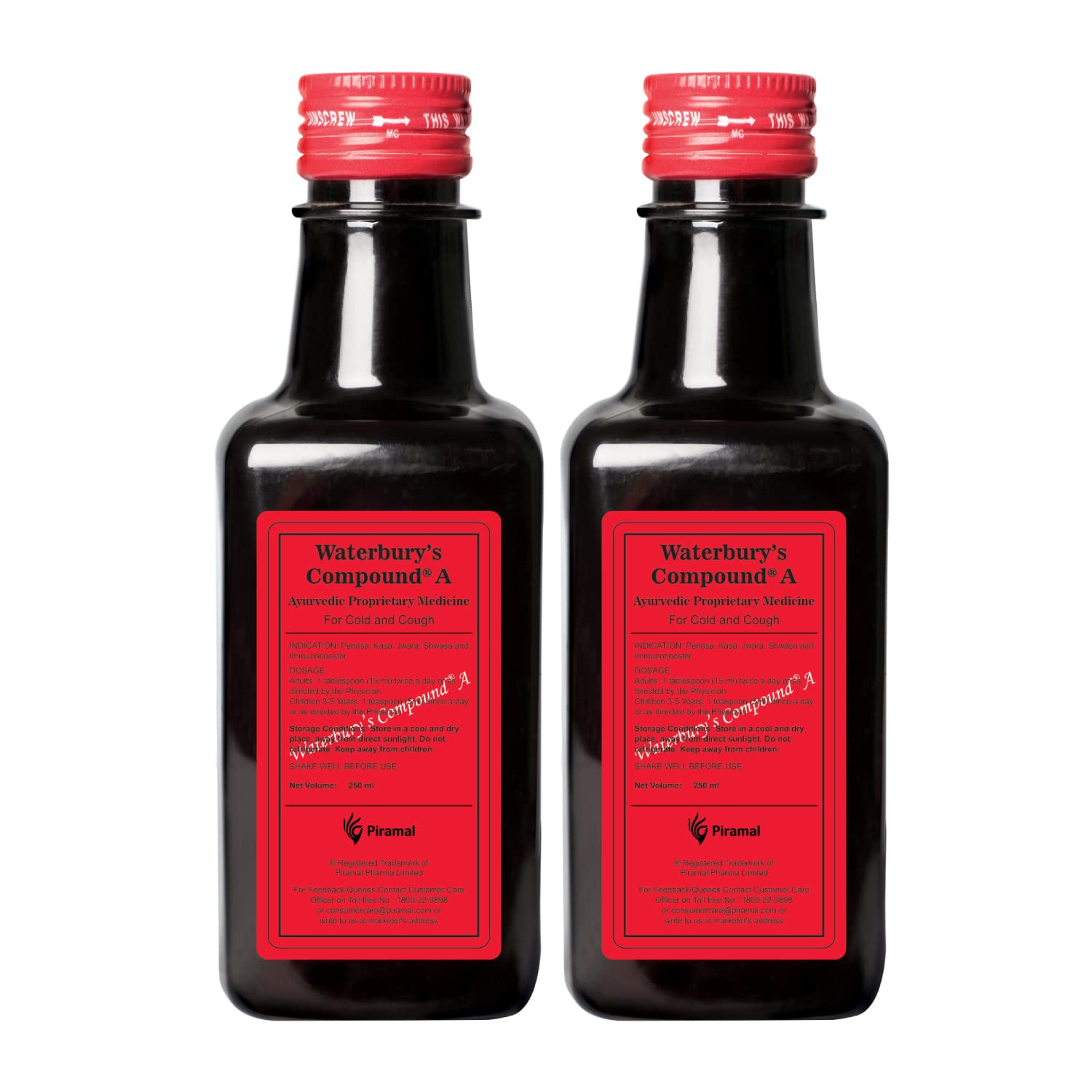 Waterburys Compound A-Provides Quick Relief from Cold & Cough| Ayurvedic Immunity Booster | 250 ml x Pack of 2 (B09WDH5HSN) Amazon Price History, Amazon Price Tracker