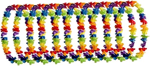 Miniatura 4 de Toyvian 20 collares de hojas a granel, adornos de Hawaii, collar de flores, collar de disfraz, suministros de fiesta hawaiana, flores hawaianas,