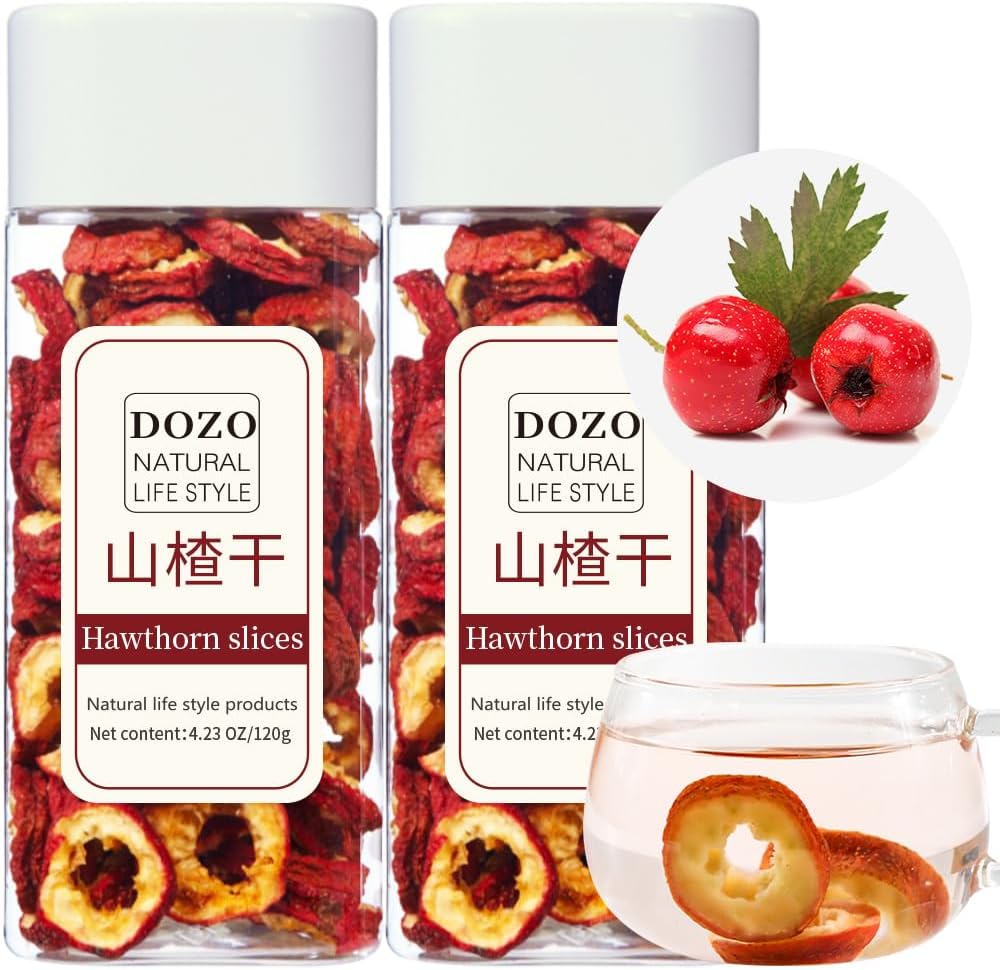 DOZO Dried Hawthorn Berries Hawthorn Berry tea 8.46oz/240g Hawthorn Slices Shanzha 无核 山楂 山楂干 山楂片