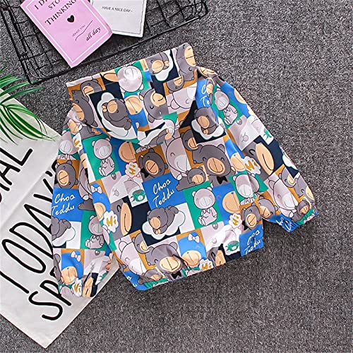 Toddler Baby Boys Girls Jacket Long Sleeve Windproof Coats Casual Zip Hooded Jacket (Blue, 4-5 Years)2