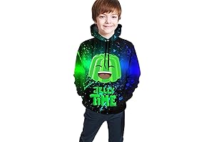Teen Green Jelly Hoodies for Boys: Soft and Cozy Pullover with Pockets