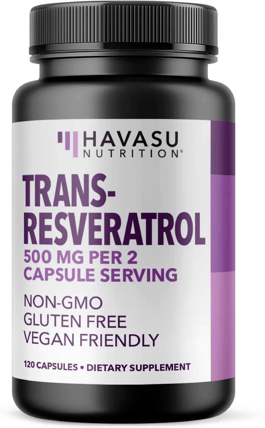 Resveratrol 500mg Per Serving - Trans-Resveratrol Supplement from Japanese Knotweed Root - Vegan, Non-GMO, Gluten Free - 120 Capsules - Supports Longevity, Cellular Health, and Vitality - 60 Servings