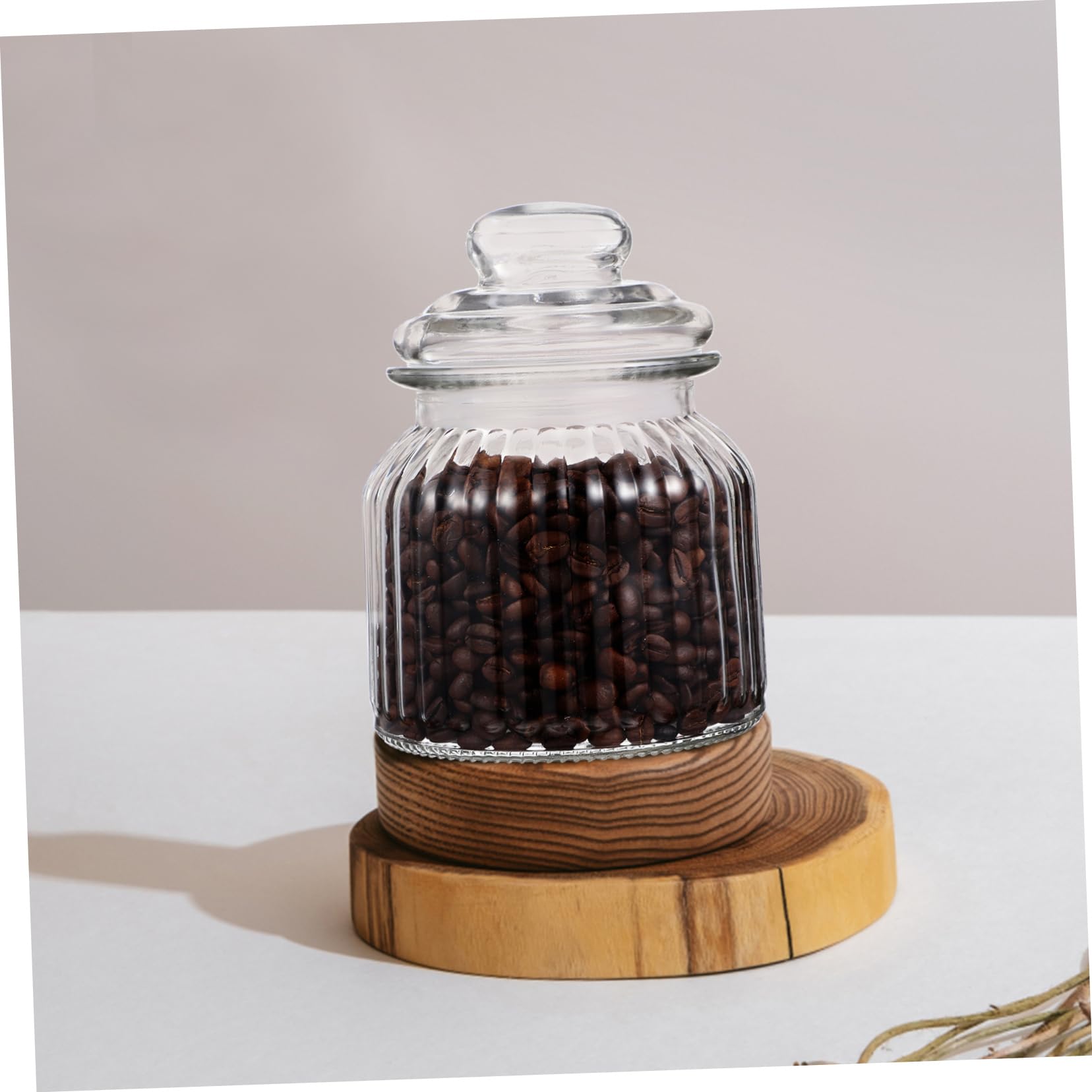 BESTYASH Durchsichtige Bonbongläser 650ml 2 Stück aus Glas mit Deckel Luftdichte Keksdosen Spülmaschinenfeste Vorratsbehälter für Trockenfrüchte und Weihnachtsdeko