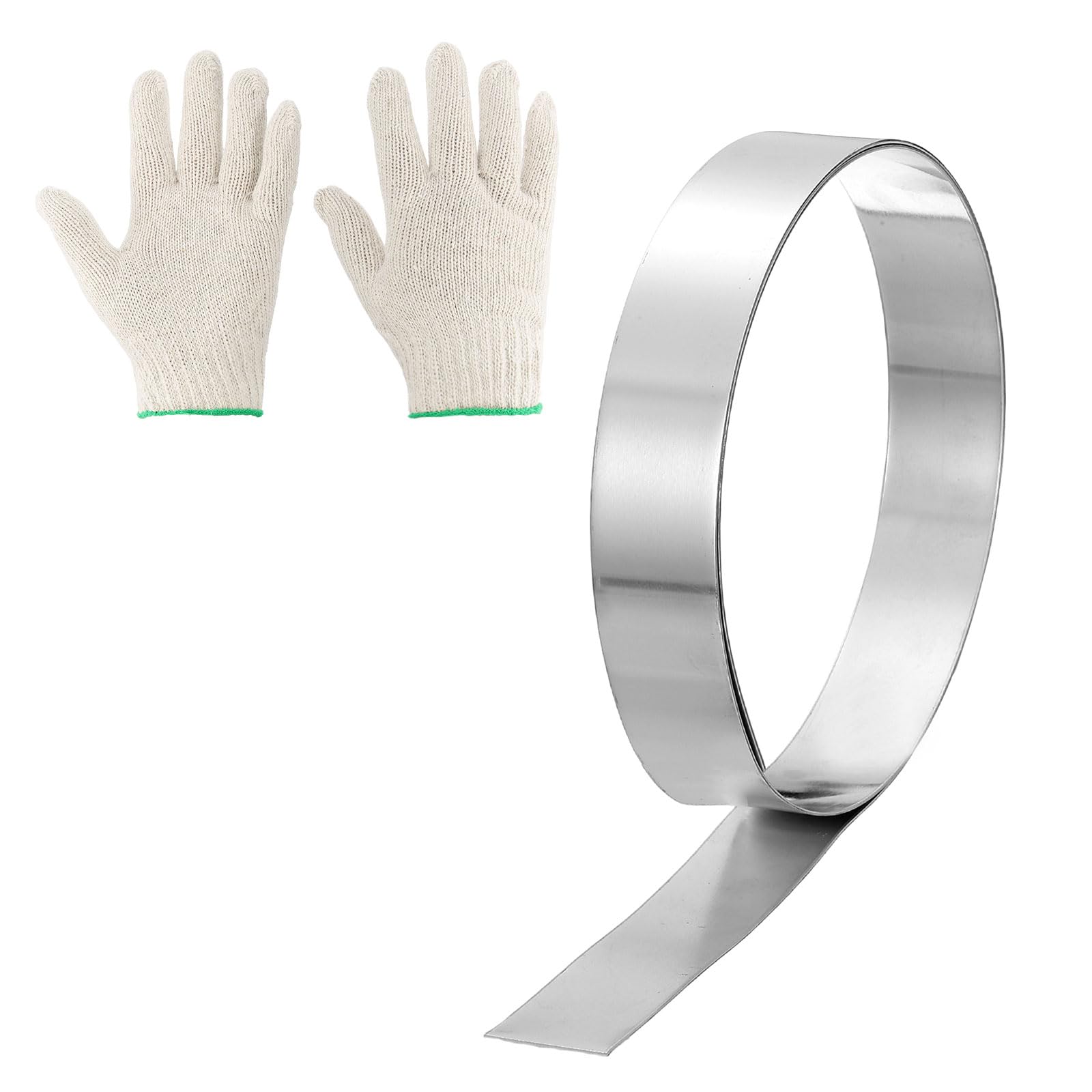 sourcing map Aluminum Flashing Roll, 1.2" x 3.28ft Roof Flashing Metal Strip Sheet Roll 0.8mm Thick with Gloves for House Repair Sealing Window Door