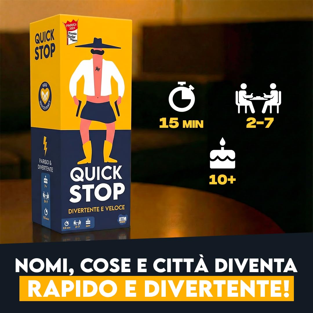 ATM Gaming QUICKSTOP Original + HOLY SHEEP + PILI PILI - Gioco da Tavolo per amici e famiglia - Gioc di Carte - Idea Regalo Originale