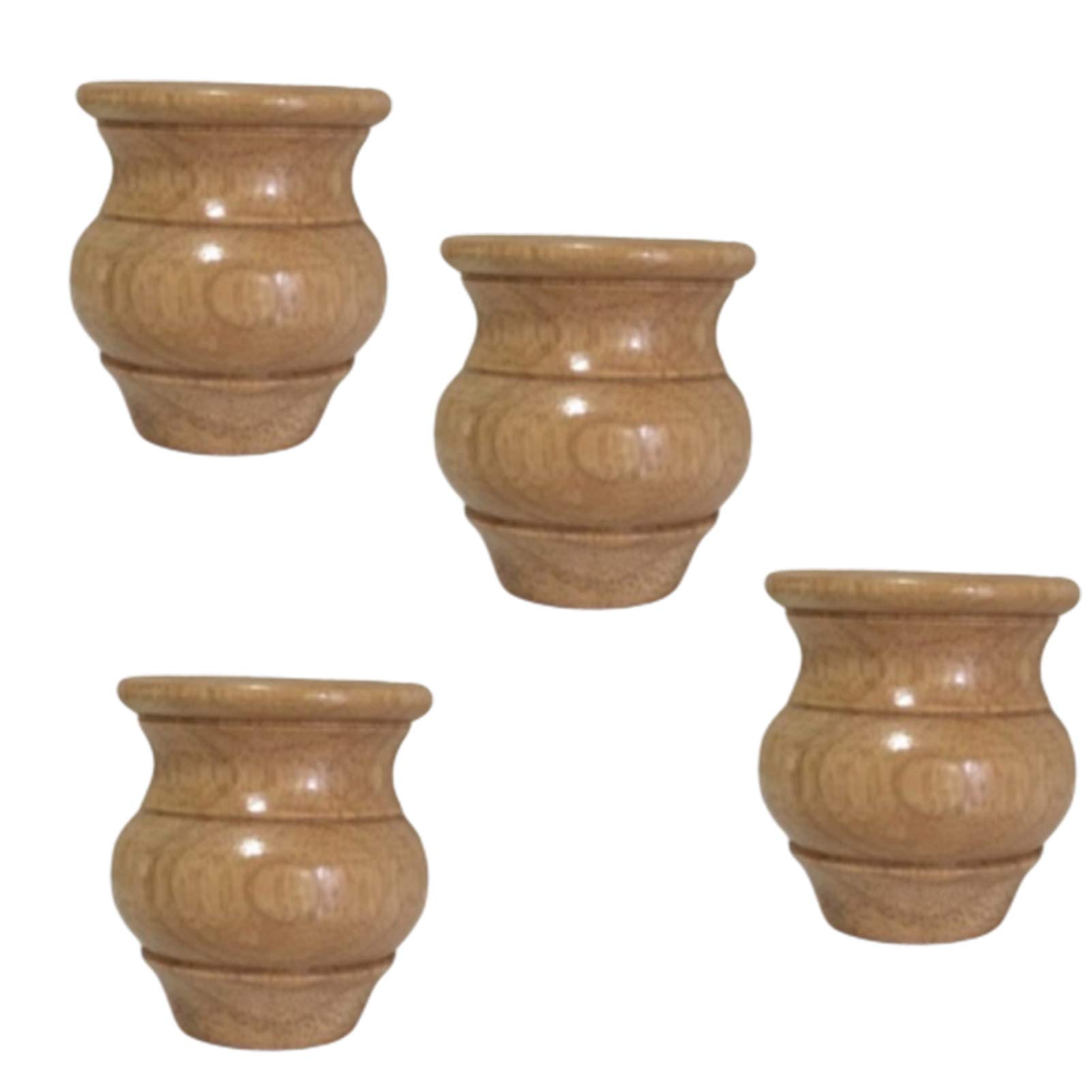 4 sztuki sh Płyta montażowa i śruby, do szafki TV, stolika kawowego, komody Dr(Wood,8cm)