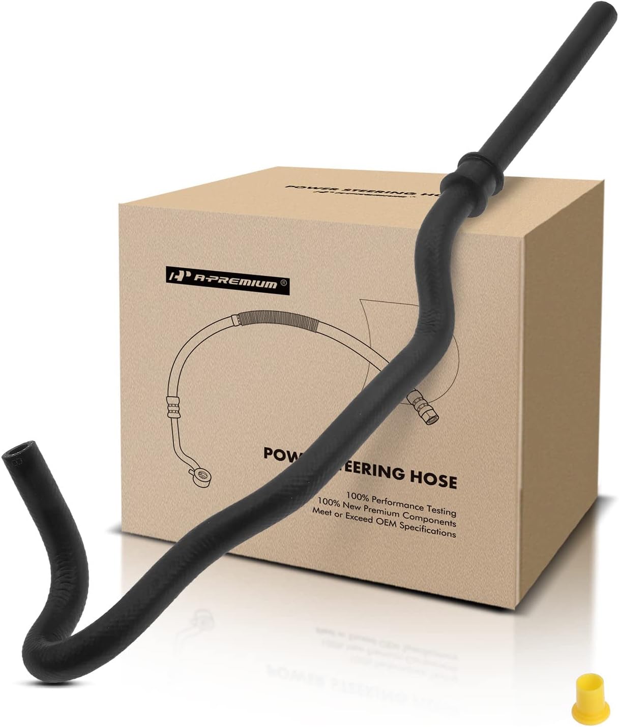 A-Premium Power Steering Return Line Hose Assembly Compatible with Honda Accord 2008-2012, Crosstour 2012-2015, 2.4L, Pipe To Pipe; From Tube (At Gear) to Intermediate Pipe