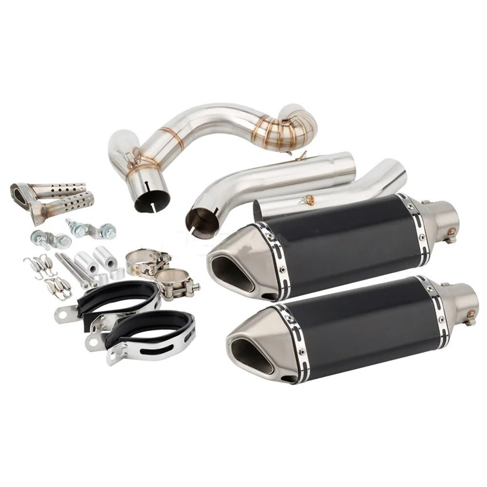 Silencieux pour Moto pour VFR 800 VFR800 VTEC RC46 ABS 2002-2013 Tuyau D'échappement Moto Silencieux collecteur Moto(Version C)