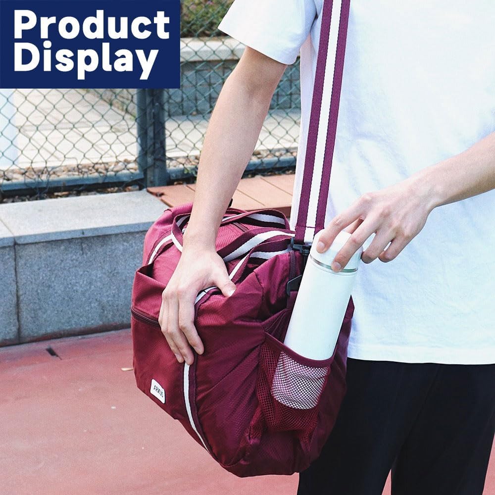 Arxus Foldable Tote Bag for Travel Expandable Lightweight Carry On Luggage 22L Packable Duffle Bag for Traveling - Image 7