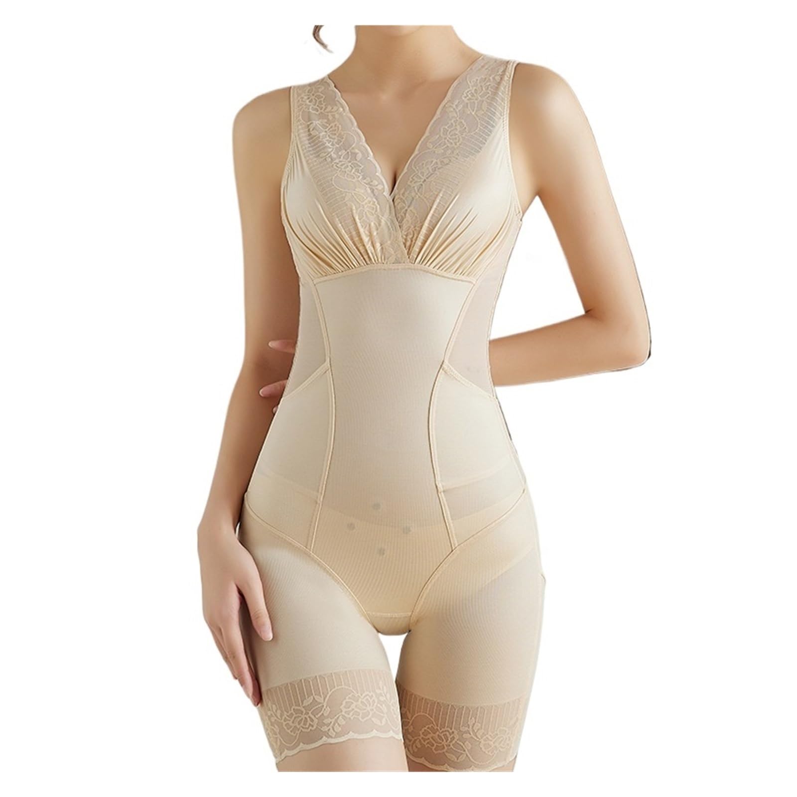 Body Modellante per la Vita, Snellente, Sexy, in Pizzo, Invisibile, Intimo Liscio.