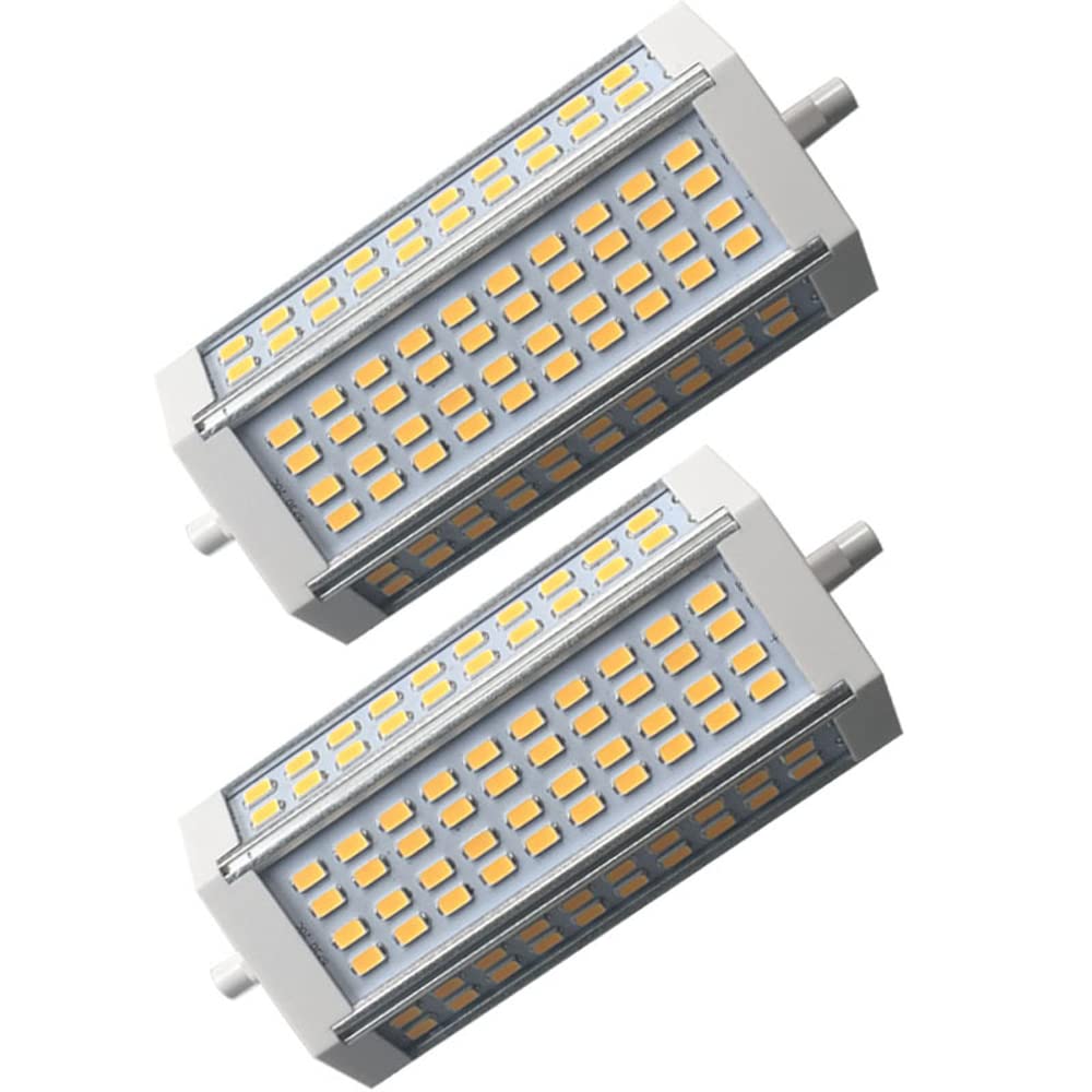 (Paquet de 2) Ampoule LED R7s 40 W (équivalent 400 W) 4000 lm, culot double J135, ampoules R7S, non dimmable, angle de faisceau de 200 °, ampoules LED encastrées (Natural White 4000k)