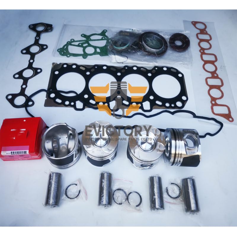 for Toyota 2KD-FTV 2KD Engine Rebuild Overhaul Piston kit + Ring + Complete Gasket kit