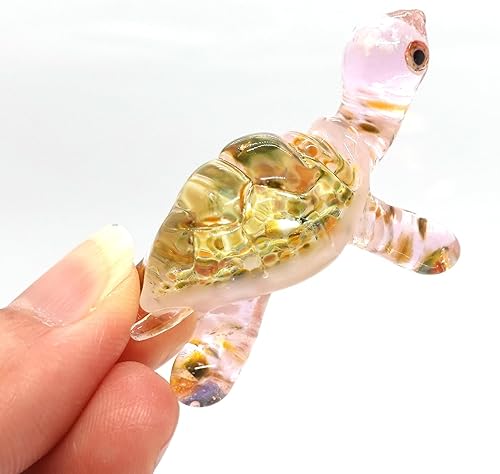 Miniatura 15 de Figuras diminutas en miniatura de tortuga, mar, animales, vidrio soplado a mano, arte coleccionable, regalo coleccionable para decorar el hogar