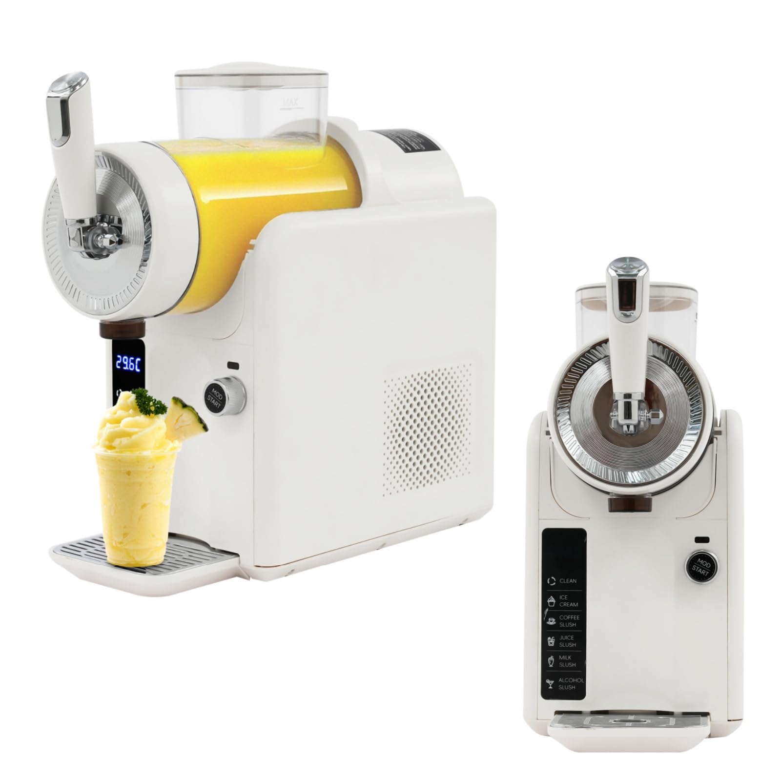 Macchina Slush completamente automatica 2L - Slushie Maker con più programmi per frullati, frappé, frappé, frappé e bevande congelate - autopulente, tritatutto per ghiaccio, per la casa cucina (color