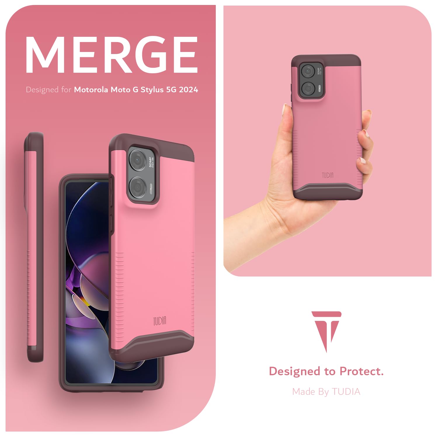 RanTuo Custodia per Motorola Moto G Stylus 5G 2022 Cover, TPU + PC 2 in