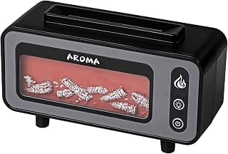 Humidificadores de dormitorio, difusor de aromaterapia de fuego para chimenea, 8.2 x 3.1 x 4.65 pulgadas, 200 ml, fabricante de niebla silenciosa USB con efecto de llama LED, purificador de aire frío