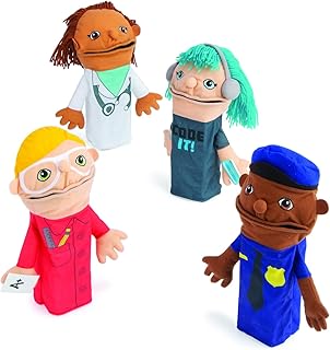 Community Helper Hand Puppets - Toys - 4 Pieces
