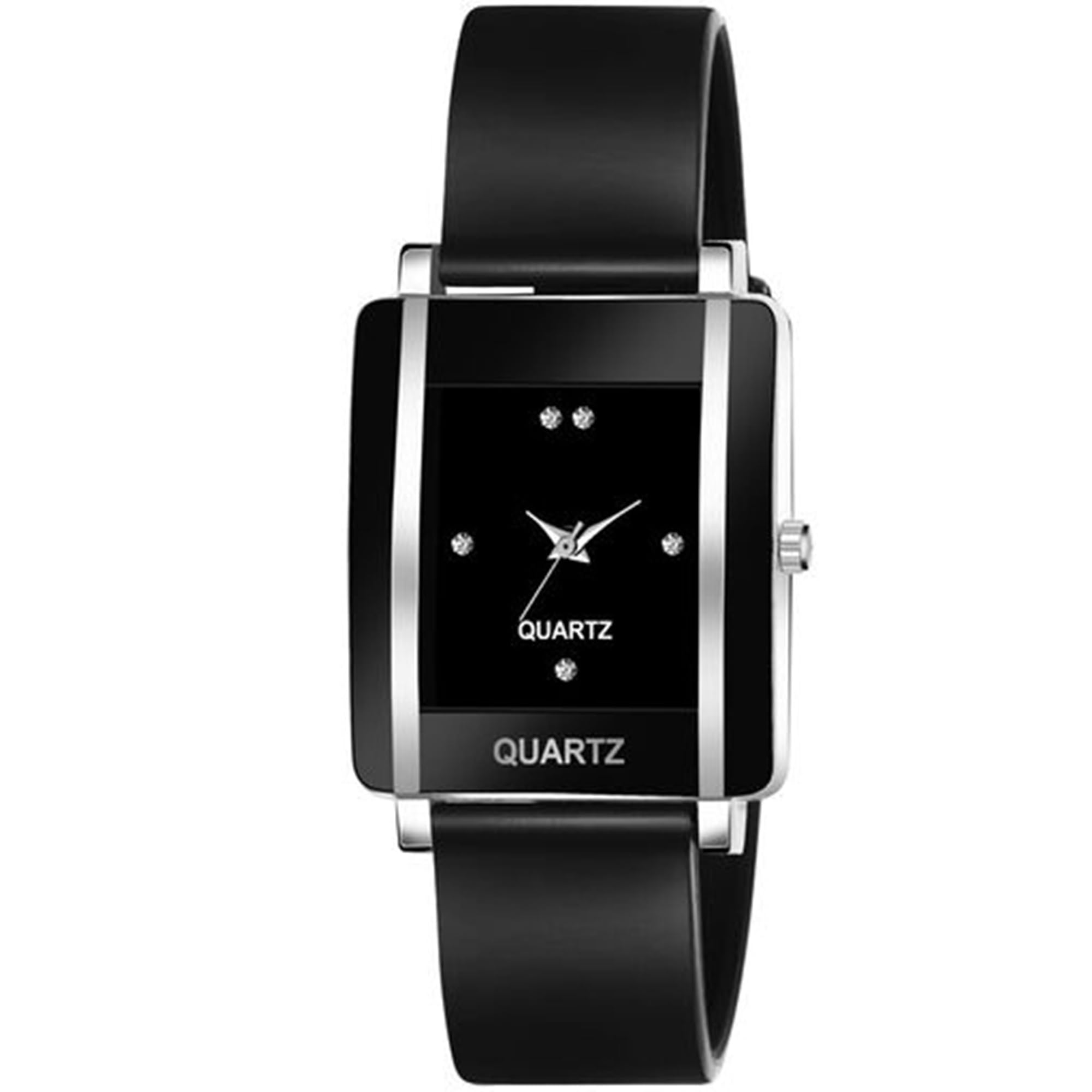 MIHEE JEWELS Womens Metal Leather Band Square Shape Buckle Clasp Casual wear Analogue Watch (M_J-102010116_Black) (B0CV4YRLKQ) Amazon Price History, Amazon Price Tracker