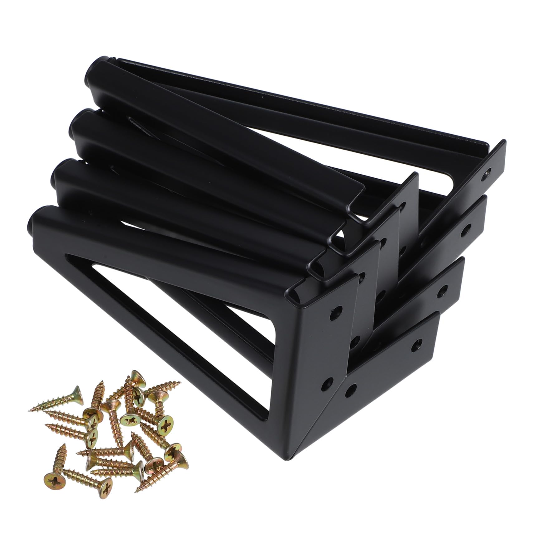Pieds de Meuble Métal Noir Réglables et Stables pour Table Basse