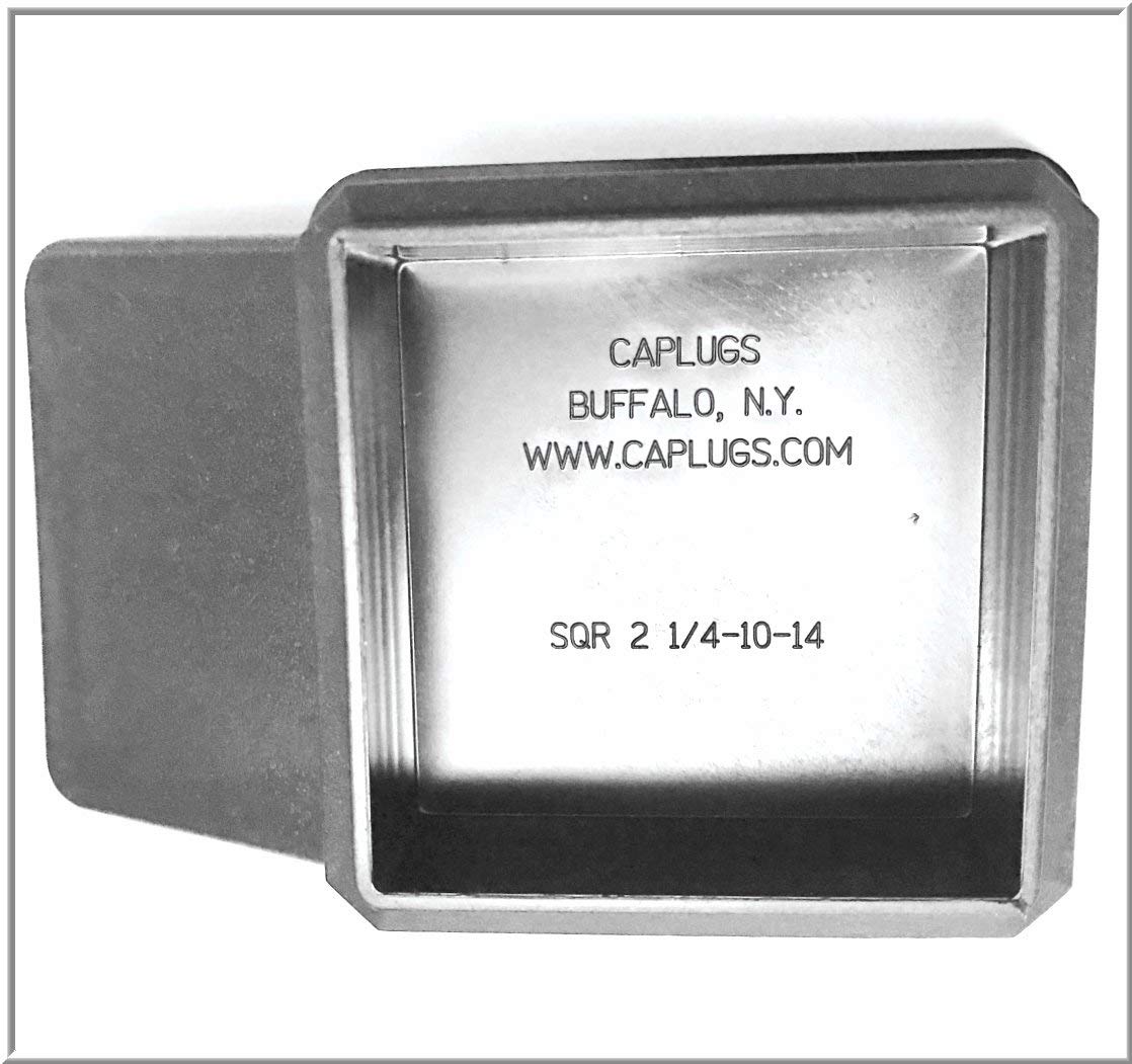 (Pack of 10) 2 1/4" OD Square Black Plastic CAPLUGS 10-14 Ga (1.99" - 2.08" ID) Plugs. for Steel Fence Post - Patio/Office Furniture Pipe Tube Cover Inserts | | by SBD®