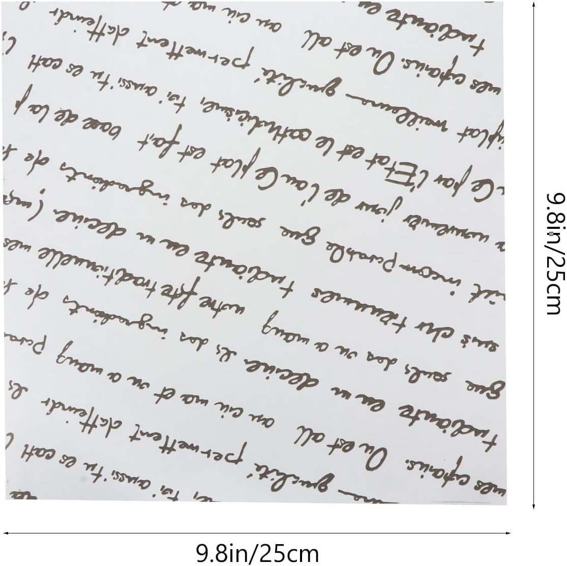 VALICLUD Waterproof Wrapping Paper Sheets Burger Parchment Paper for Sandwiches Hamburger Gift Packaging Retro Wrapping for Crafts 9.84 X 9.84 X 0.03 in