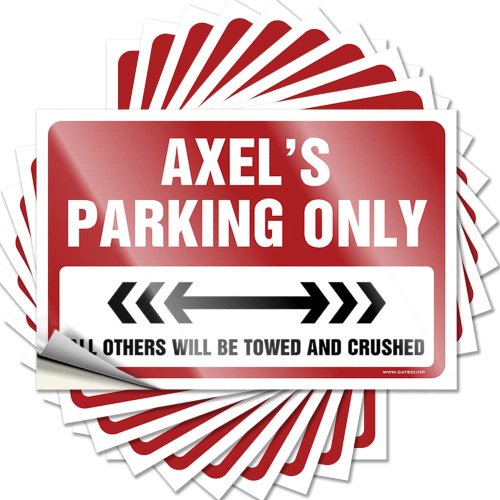 Tattoos Man Cave Decor Custom Stickers, Case Waterproof Axel's Parking Only for Hydro Flask | Happy Vinyl Decals for Girls Holiday Gift(12X18CM)
