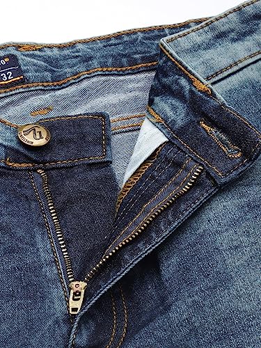Image of The Indian Garage Co Men Slim Fit Solid Mid-Rise Stretchable Jeans