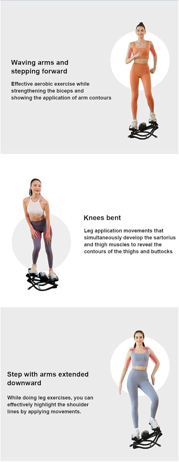 Rock Stepper Side to Side,Leg Core Glute Training Workout | Compact Lateral Stepper Machine - for Legs Glutes Abs Home Apartment Dorm Office Gym