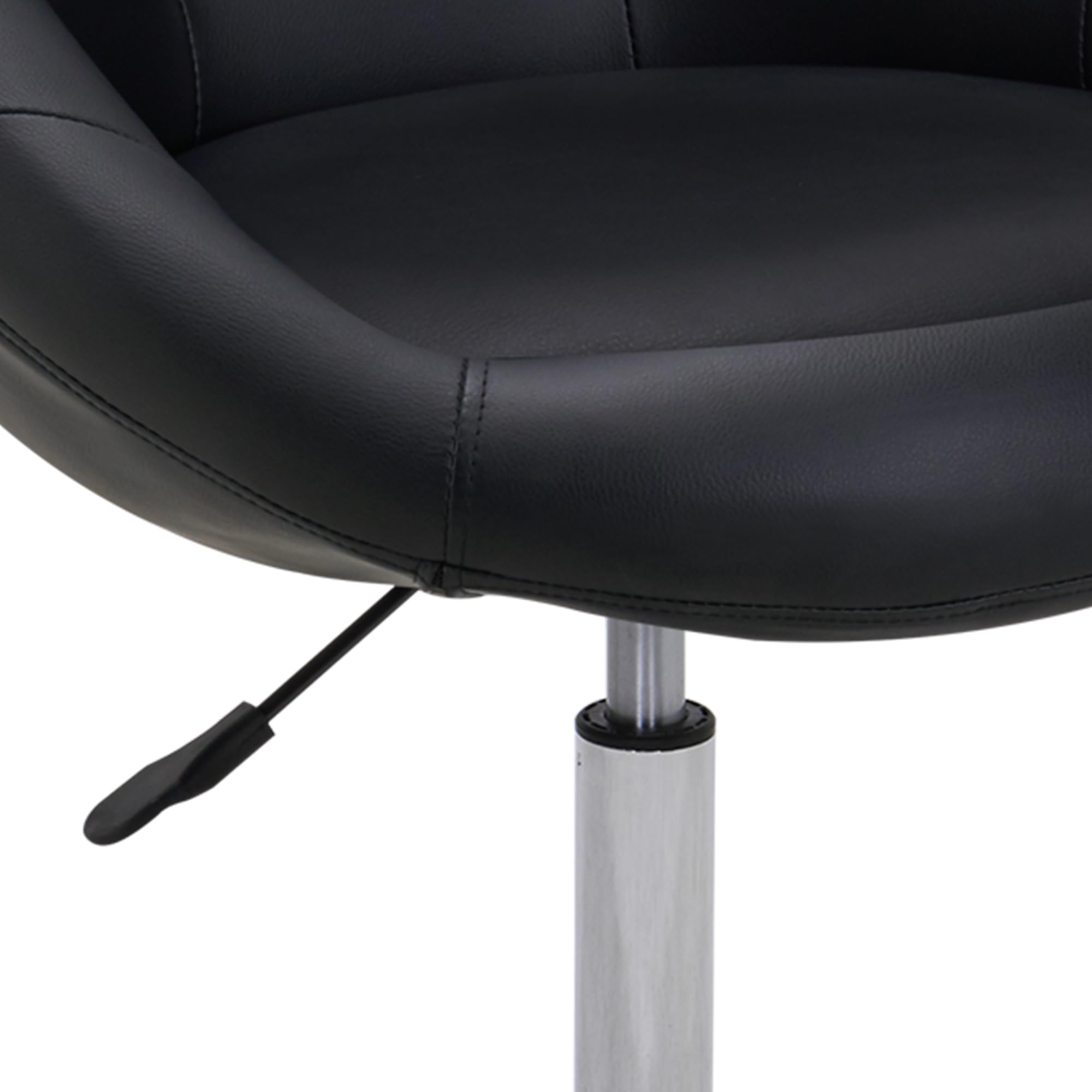 Duhome Poltrona/Sedia da Pranzo in Similpelle/Club Sedia Lounge Altezza Regolabile poltroncina Colore Selezione 509A, Colore:Nero, Materiale:Similpelle