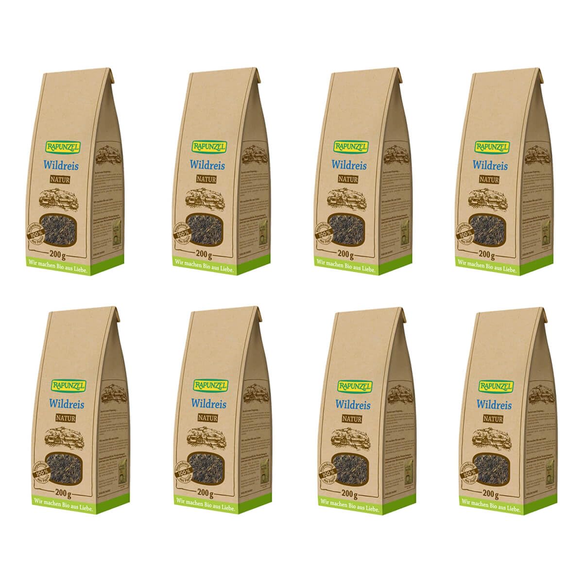 Rapunzel - Wildreis natur - 200 g - 8er Pack