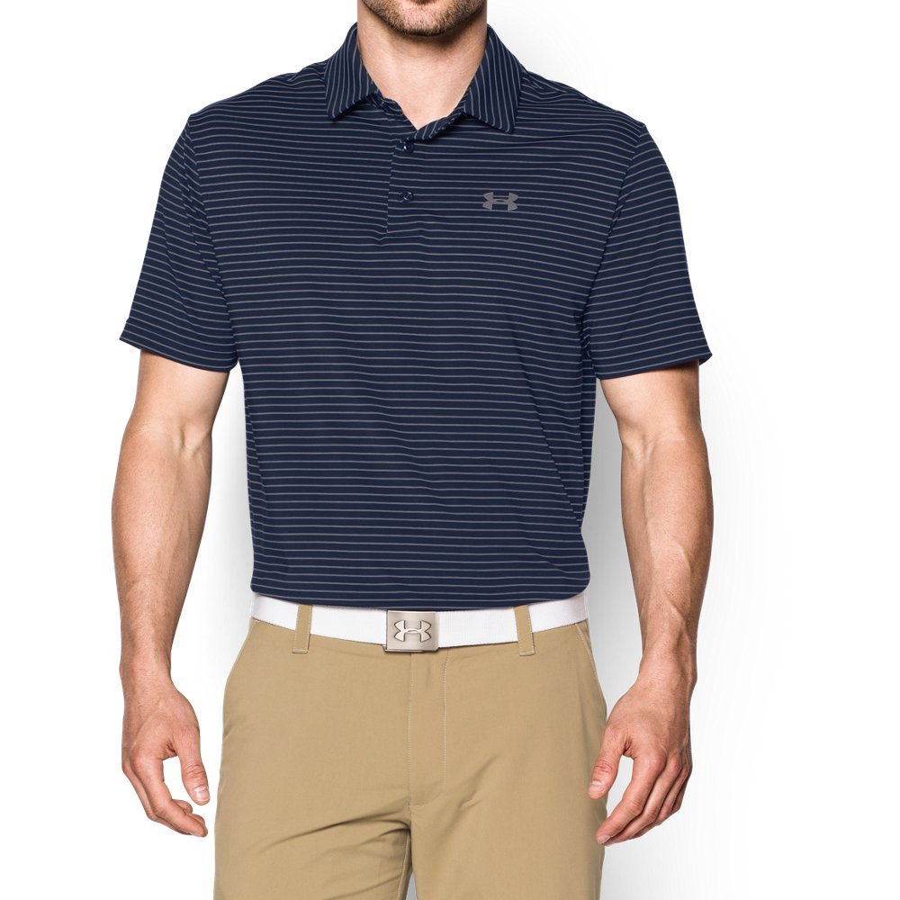 Under Armour Men's Play Off Heather Polo Shirt HeatGear Top 1351131 (Red Heather 608, Medium) — view 2