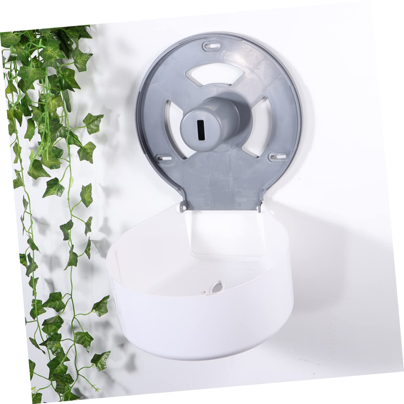 RORPOIR Public Place Tissue Dispenser Round Wall Mount Paper Holder Keyed Lock Easy to Use