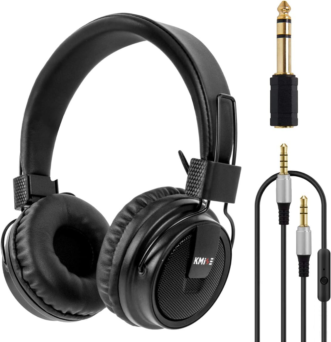 lotmusic Headphones Stereo Headset Foldable Super Bass Full Sized Over-Ear Earphones for PC Phone by Kmise (1 pcs)