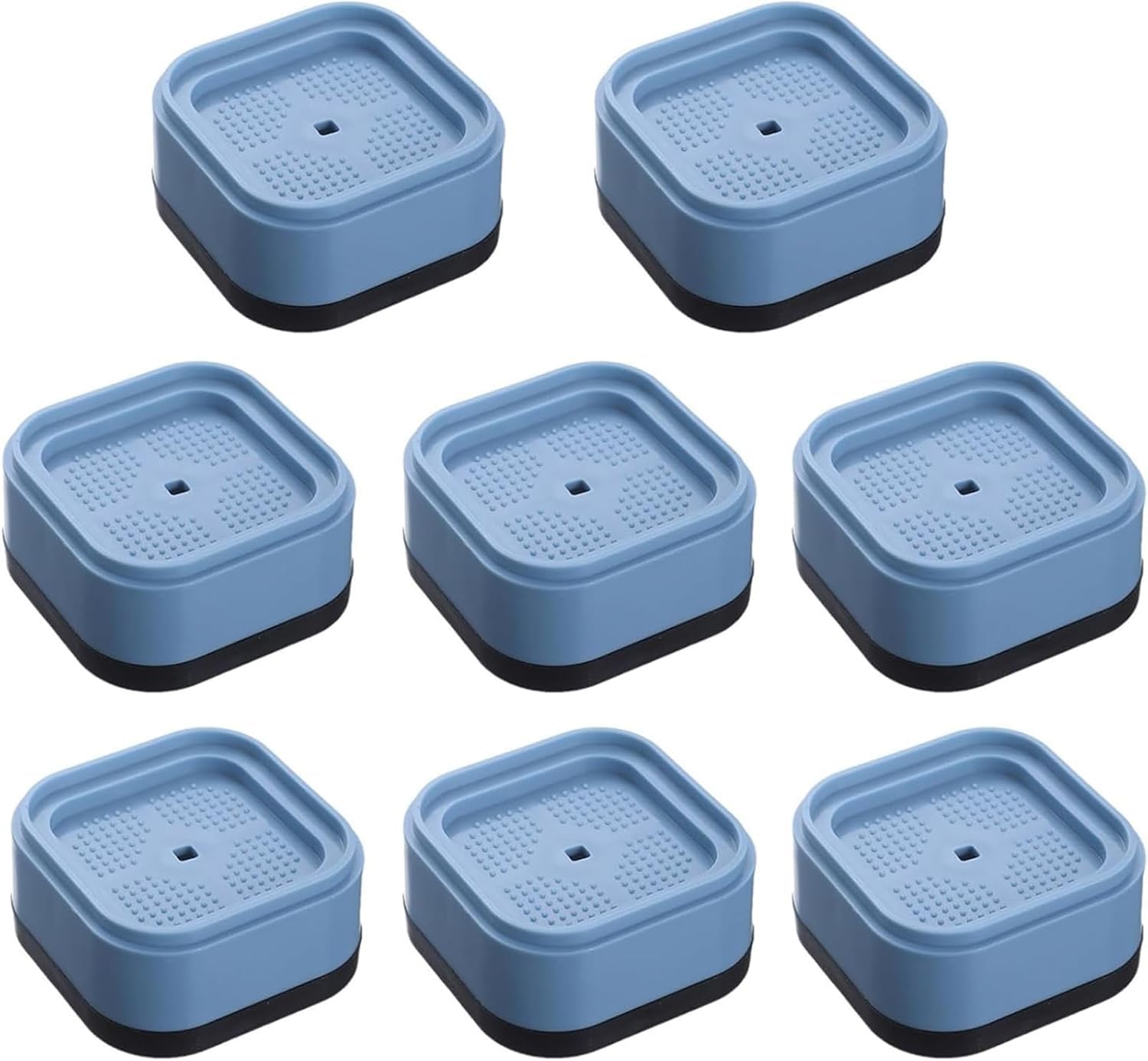 STONIK Bed Riser Set,Adjustable Furniture Risers Heavy-Duty Stackable Bed & Table Leg Anti-Slip Noise-Cancelling Pads Vibration-Reducing Floor Protectors for Beds,Sofas,& Washing Machines (Pack of 8)