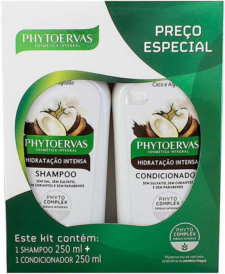 Phytoervas Kit Shampoo E Condicionador 250Ml Hidratação Intensabranco Branco