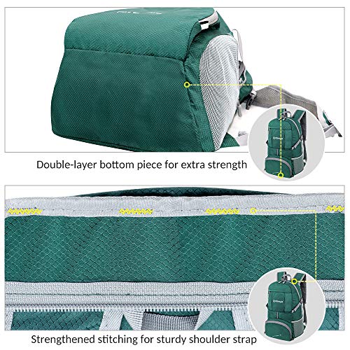 ZOMAKE Lightweight Packable Backpack 35L - Light Foldable Hiking Backpacks Water Resistant Collapsible Daypack for… - Image 6
