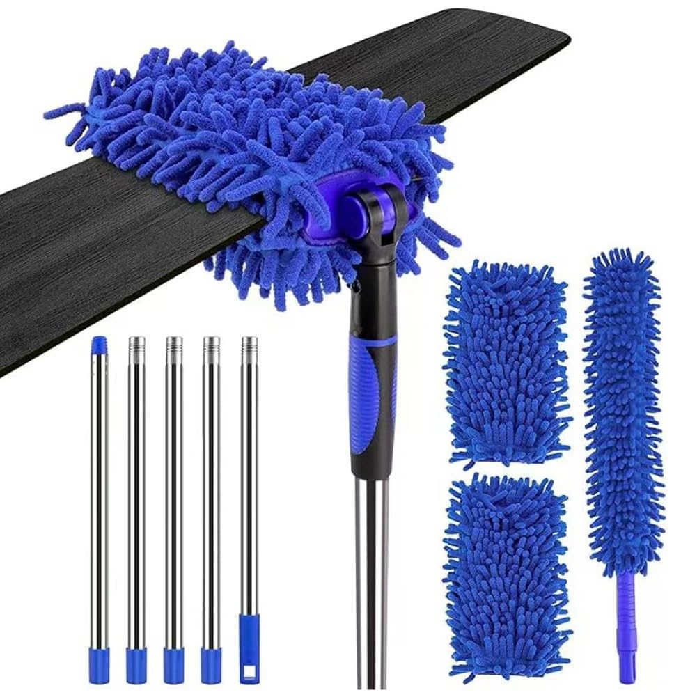 IJSDNVJNDX Flexible Chenille Duster with 80" Extension Pole for Ceiling Fan Cleaner Duster for High Ceiling Fans