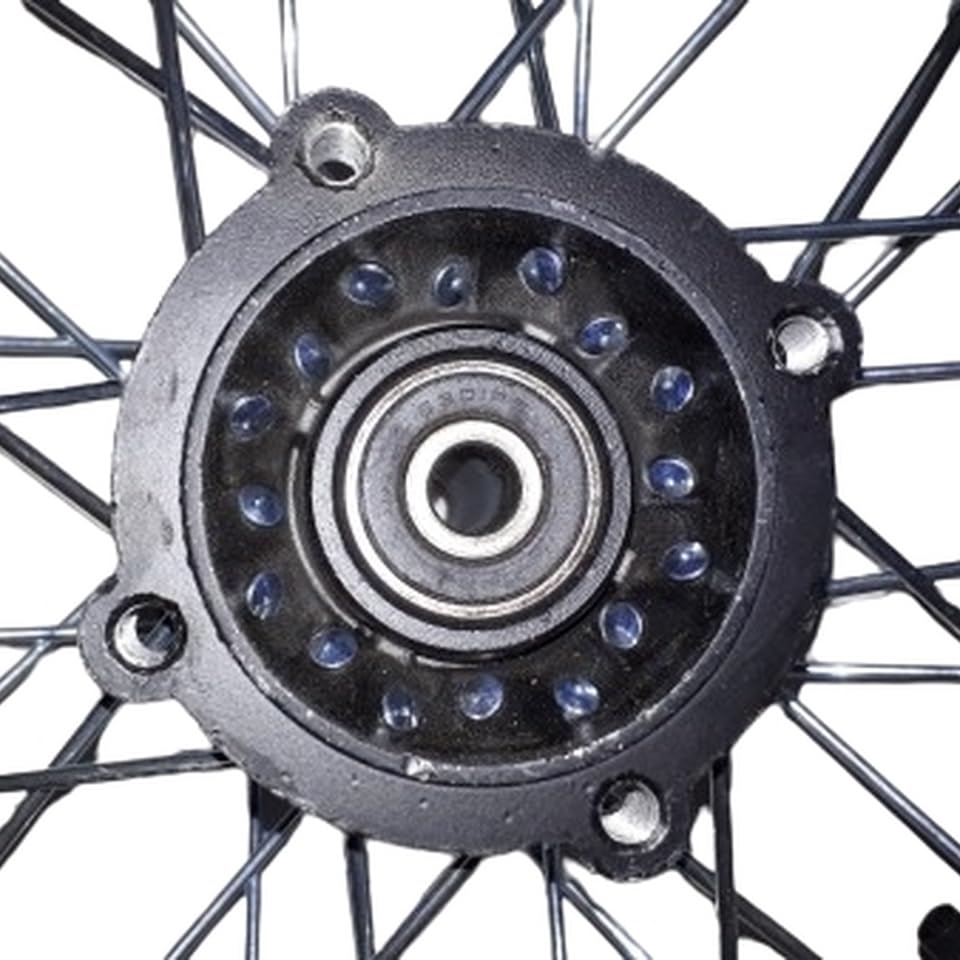 Dirtbike Komplettrad Pitbike Stahlfelge Ersatzreifen vorne 12 Zoll 80/100-12 12mm Achse
