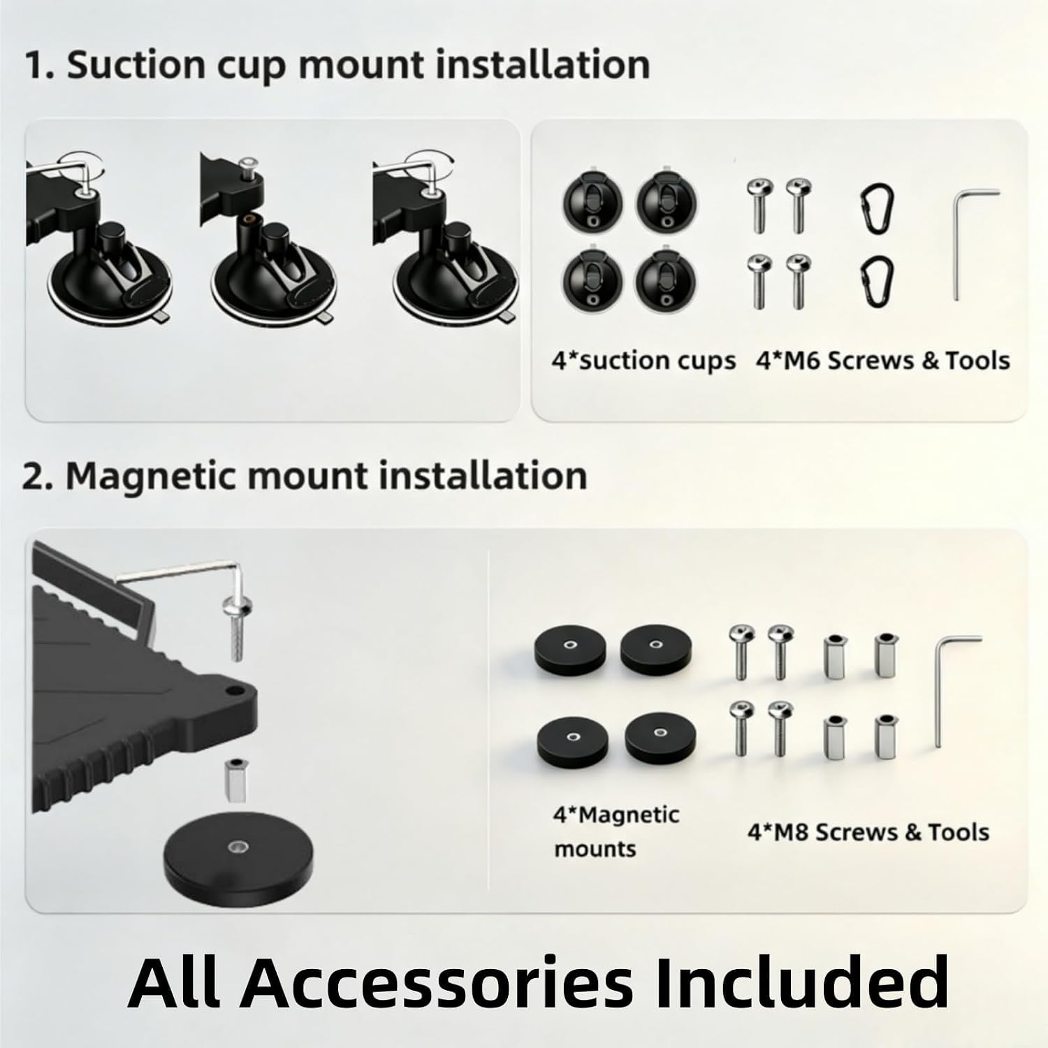 Magnetische Autohalterung für Starlink Mini Mount, 2-in-1-Silikon-Schutzhülle, Saugnapfhalterung, Kratzfeste UV-Schutzhülle für LKW, Boot, Autodach, Wohnmobil – Befestigung für Camping