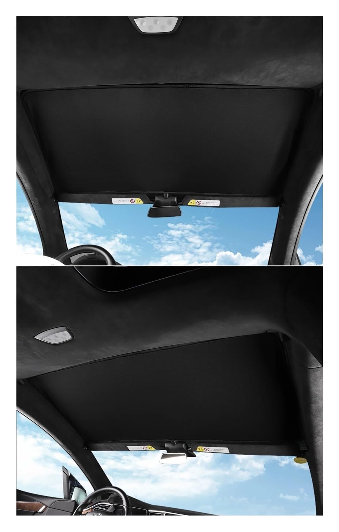 Per Tesla Per Model X 2019-2024 Parasole Per Tetto Anteriore Vetro Lucernario Auto Rete Ombreggiante Parasole Auto(MX-GA33L-A)