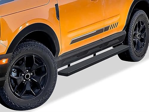 Miniatura 1 de APS iBoard - Estribos (barras nerf laterales) compatibles con Ford Bronco Sport 2021-2023 Sport Utility de 4 puertas (revestimiento de polvo negro