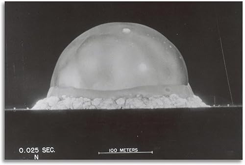 Miniatura 1 de LGDSBHH Póster de prueba de Trinity, bomba atómica, primera explosión nuclear, arma termonuclear de bomba de hidrógeno, póster de pintura