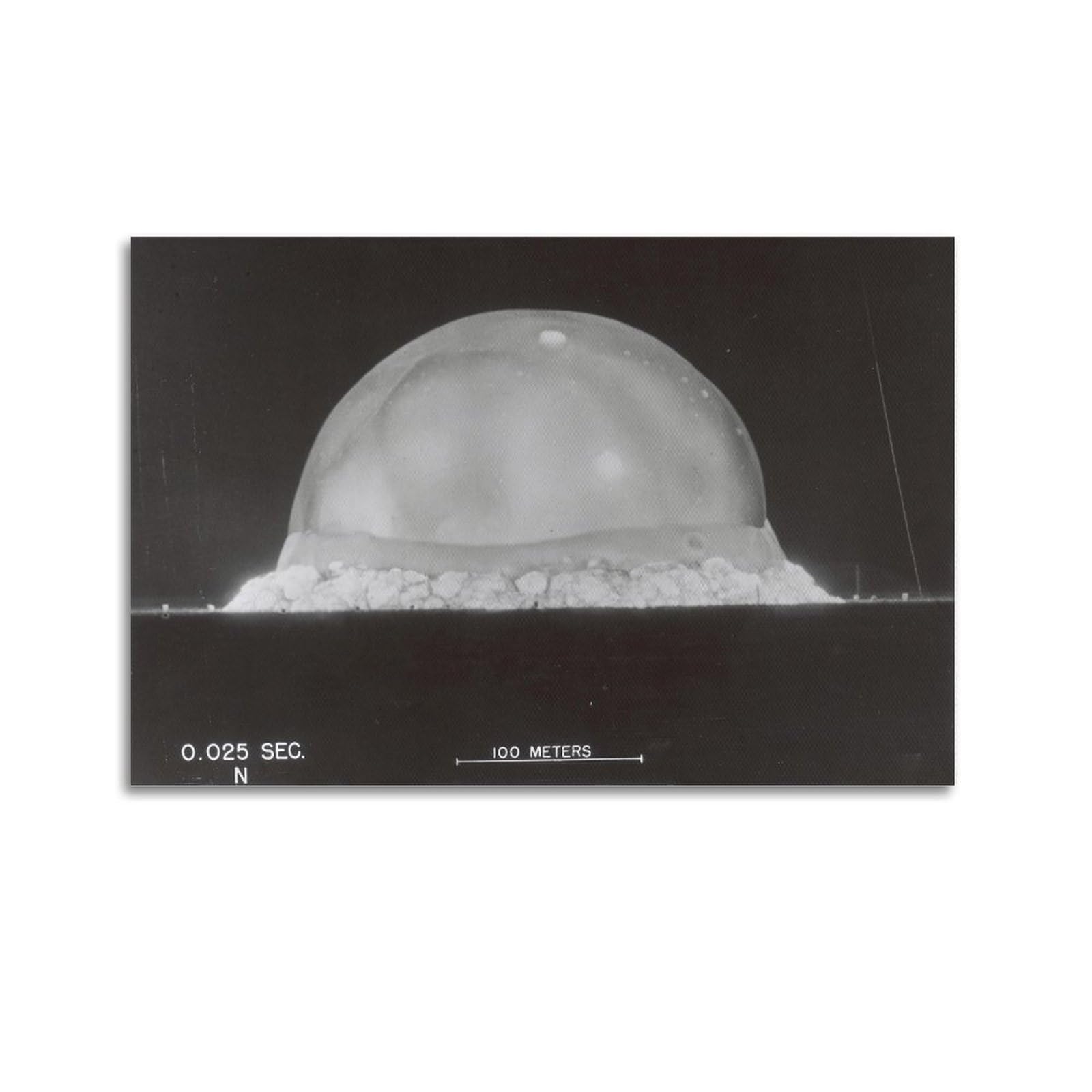 LGDSBHH Trinity Test Poster, Atomic Bomb, First Nuclear Explosion Poster Thermonuclear Hydrogen Bomb Weapon, Poster Decorative Painting Canvas Wall Posters And Art Picture 12x18inches(30x45cm)