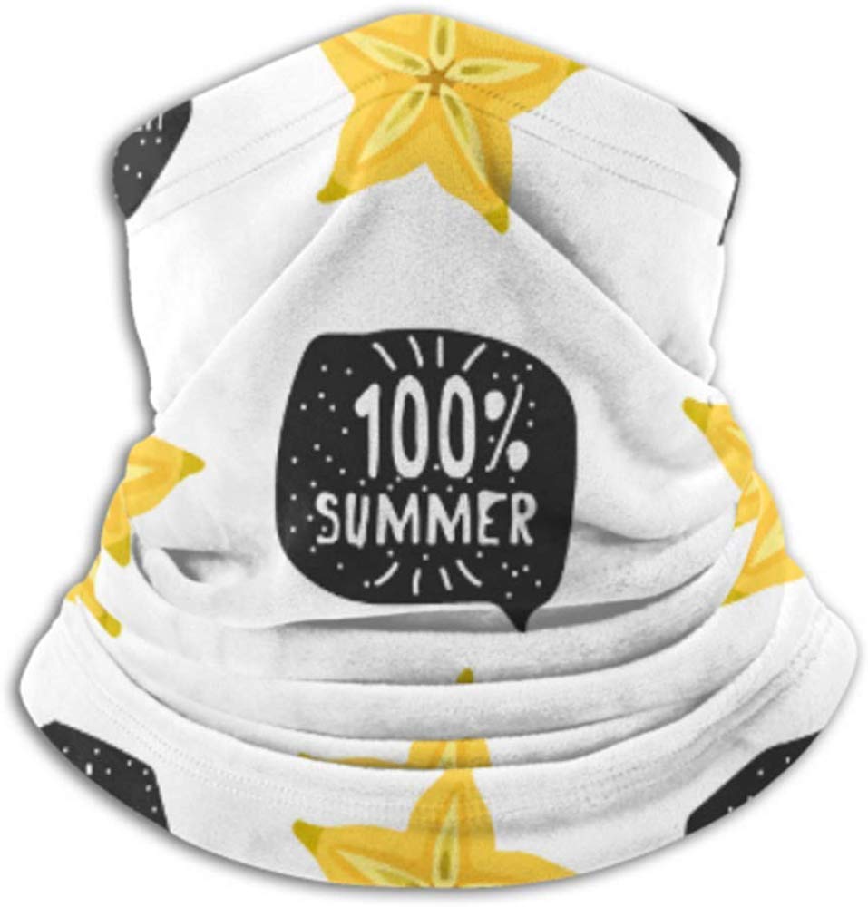 Zcfhike Fleece Neck Warmer ，multifunctional Fresh Fruit Carambola Scarf,a Full Face Mask Or Hat, Neck Gaiter, Neck Cap ，ski Mask, Half Mask,face Mask, Balac